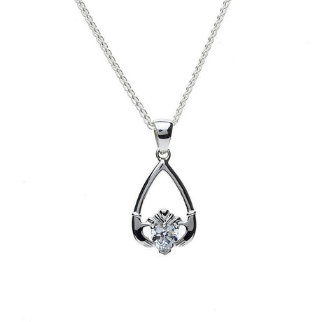Birthstone Claddagh Necklace