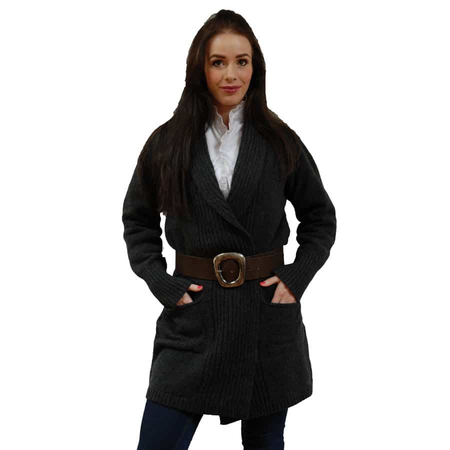 Rib Edge Lambswool Jacket with Pockets