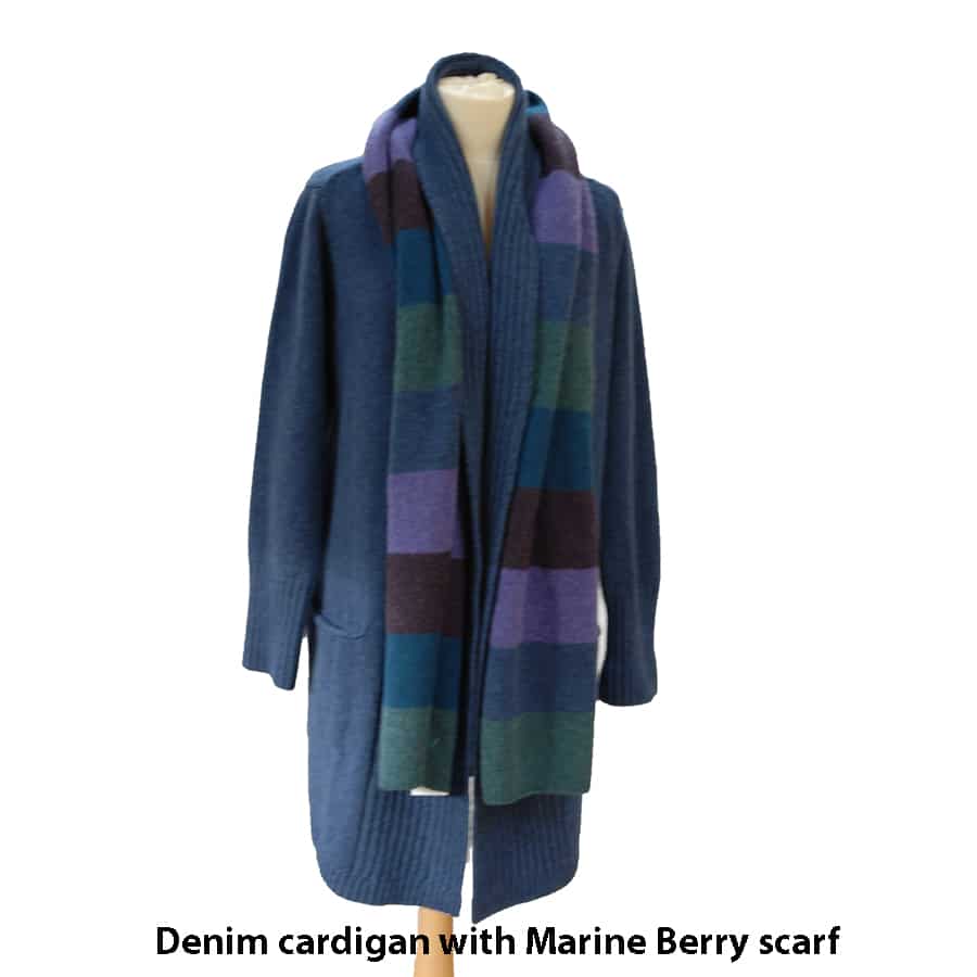 Rib Edge Lambswool Jacket with Pockets