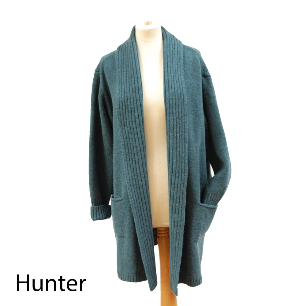 Rib Edge Lambswool Jacket with Pockets