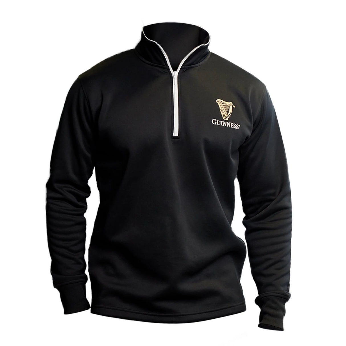 Guinness Black Quarter Zip with Harp