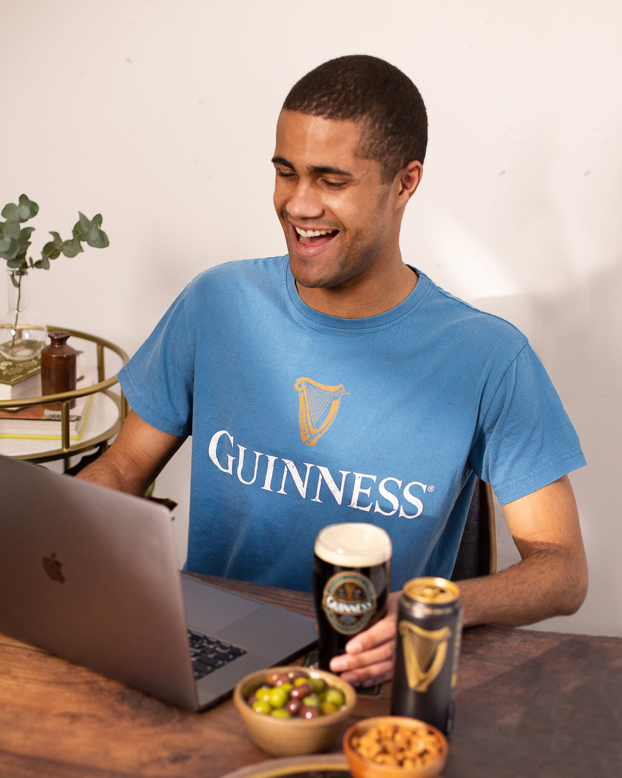 Guinness Premium Trademark Label Blue T-Shirt