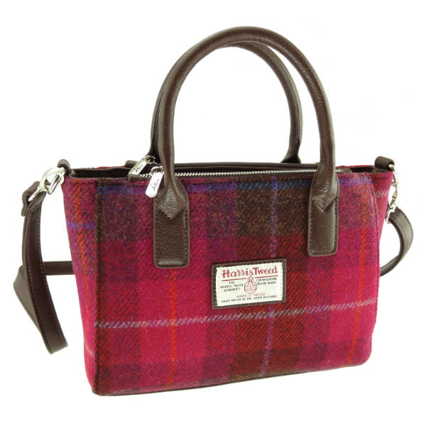 Harris Tweed Small Tote Bag with Shoulder Strap by Glen Appin - Brora LB1228