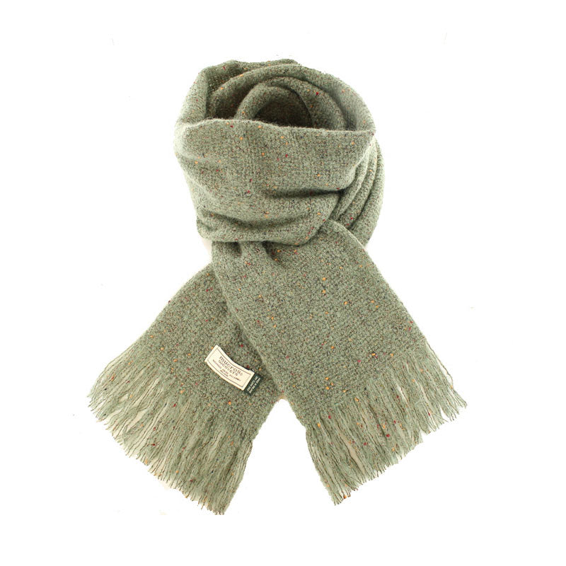 moss green fleck mucros weavers islander scarf