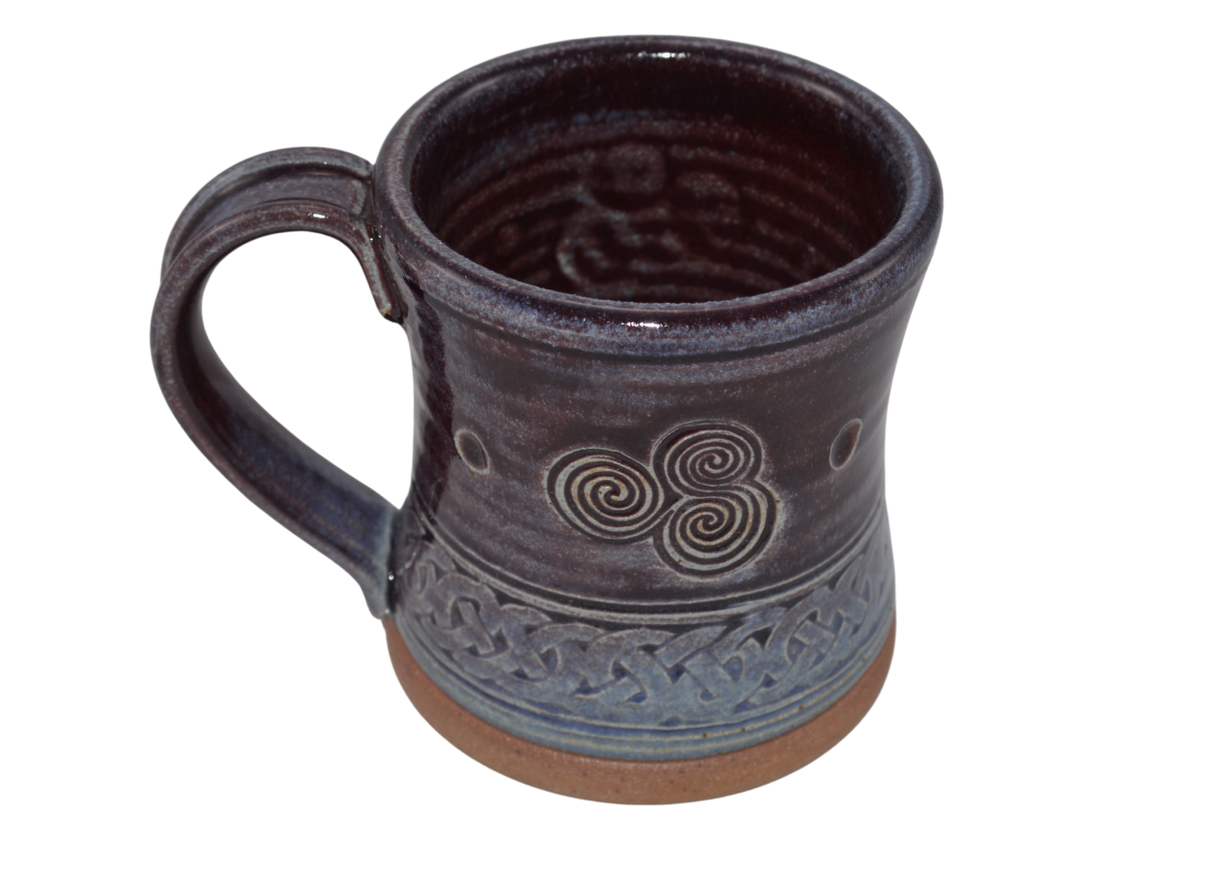 Hand Made Irish Pottery Celtic Knotwork Mugs