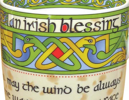 Traditional Irish Blessing Mug Set