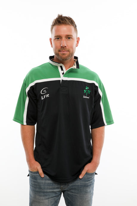 Ireland Navy and Green Breathable Rugby Jersey