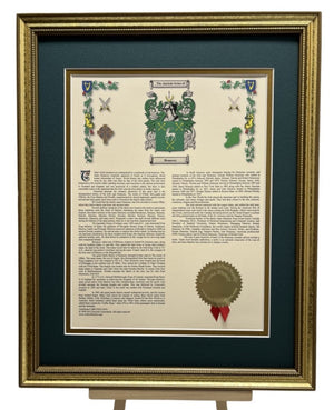 Coat of Arms & Family History Print — Portrait
