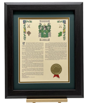 Coat of Arms & Family History Print — Portrait