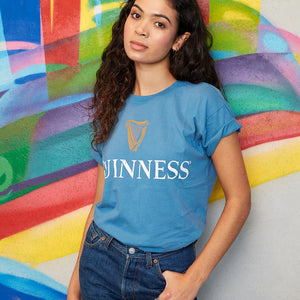 Guinness Premium Trademark Label Blue T-Shirt