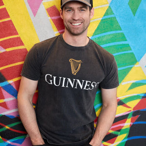 Black Guinness and Harp Distressed Tee