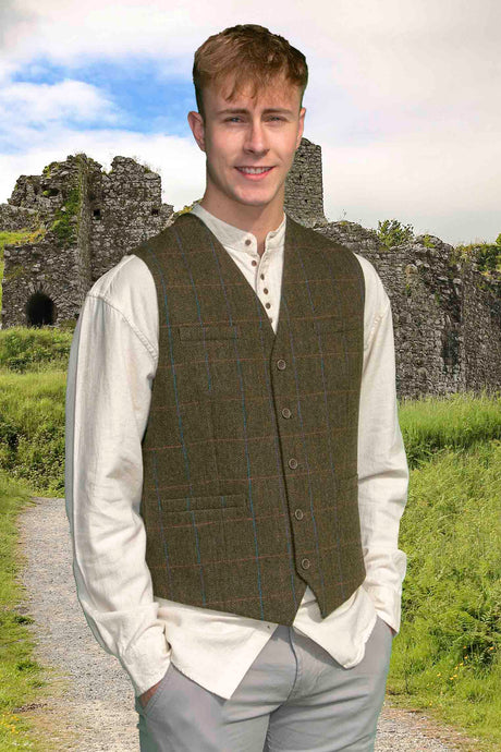 Mens Tweed Waistcoat