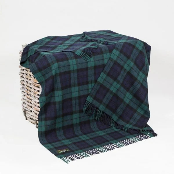 Black Watch Tartan Lambswool Throw