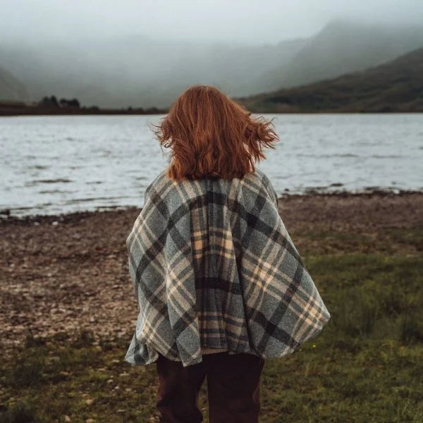 Plaid Shawl Cape