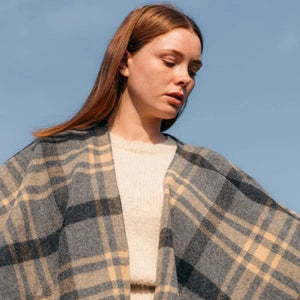 Plaid Shawl Cape
