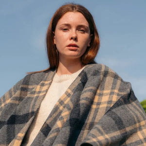 Plaid Shawl Cape