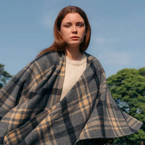 Plaid Shawl Cape