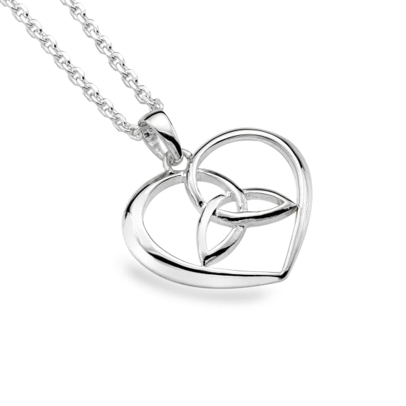 Celtic Trinity Heart Sterling Silver Pendant