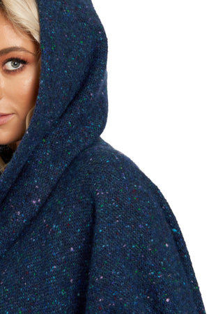Women's Donegal Tweed Cape with Convertible Hood