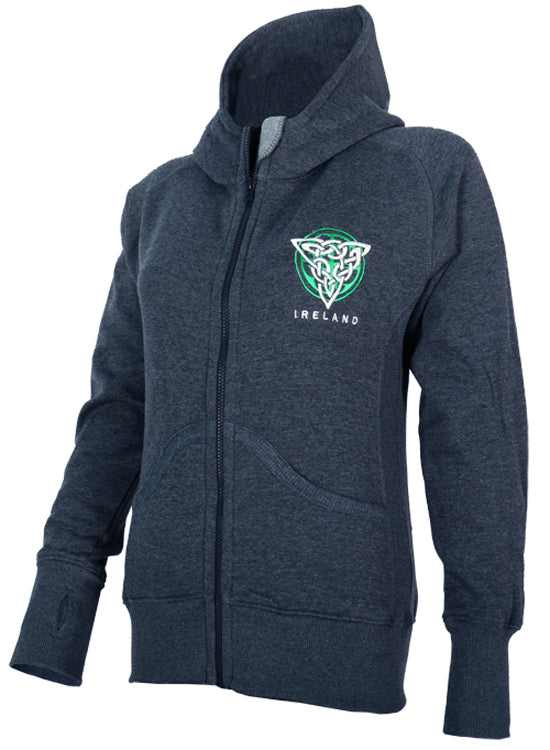 Women's Navy Trinity Knot Yarn Dyed Hoody