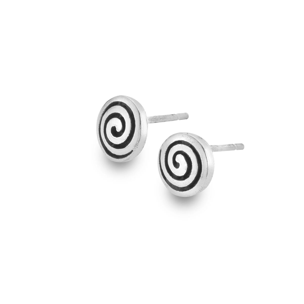 Celtic Spiral of Life Sterling Silver Stud Earrings