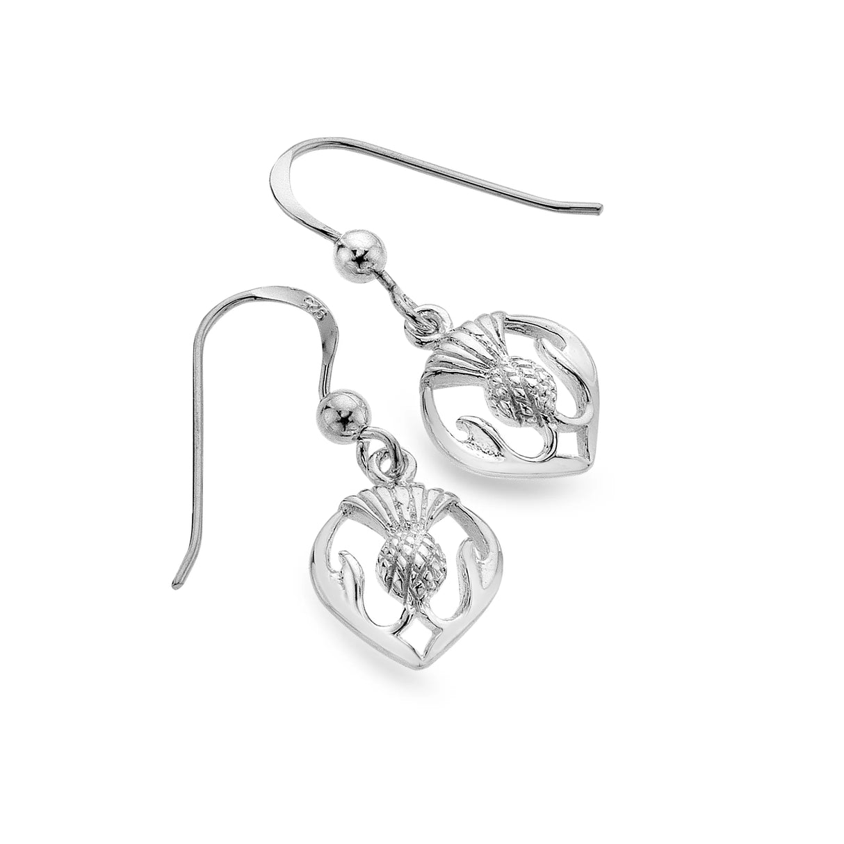 Flower of Scotland Thistle Sterling Silver Earrings