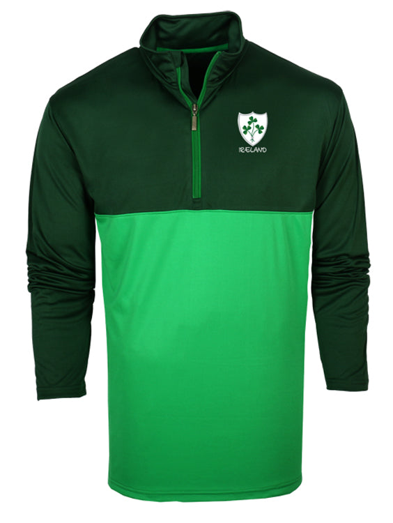 Men's Ireland Rugby Shamrock 1/4 Zip Top