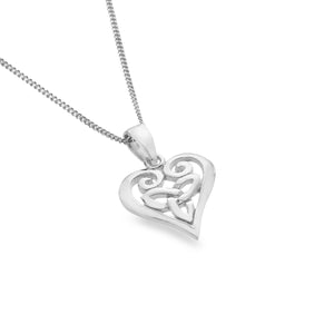 Trinity and Heart Sterling Silver Pendant