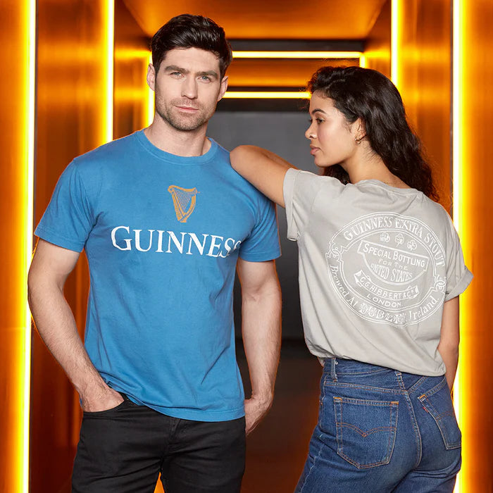 Guinness Premium Trademark Label Blue T-Shirt