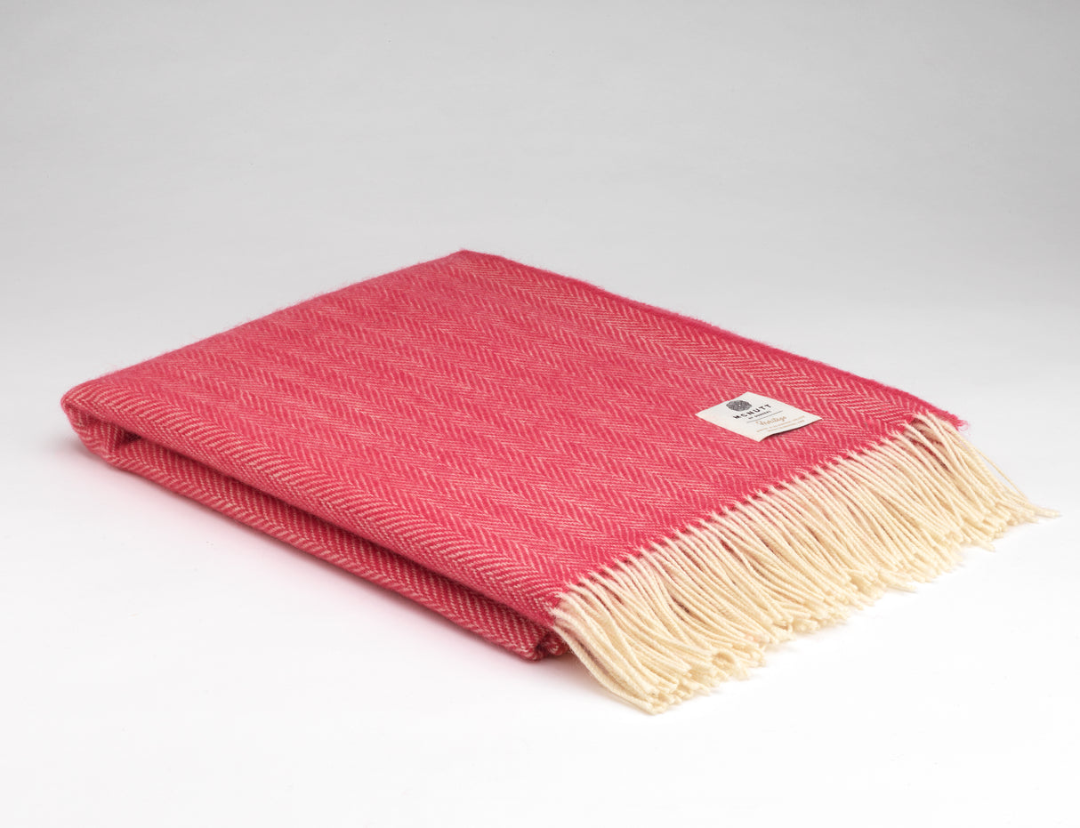 100% Pure New Wool Irish Herringbone Throws