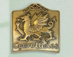 Welsh Dragon Bronze Wall Plaque