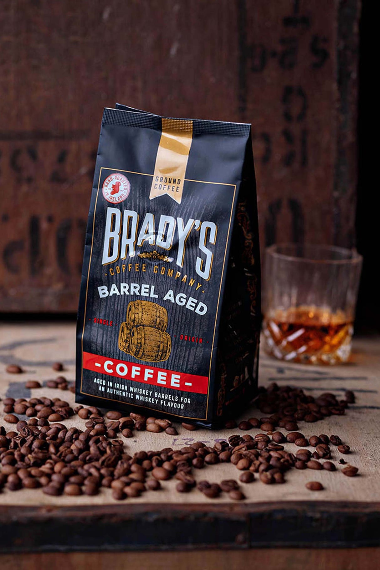 Brady's Barrel Aged Irish Whiskey Coffee - 227g Ground coffee