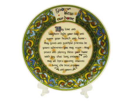 God Bless Our Home Irish Blessing Bone China 4" Plate