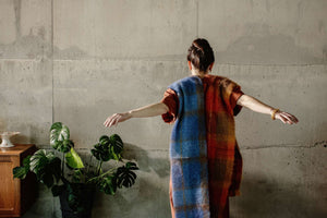 Cushendale 'Drumin' Check Mohair Scarf