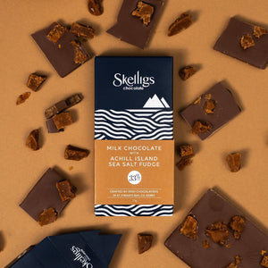 Achill Island Sea Salt Fudge and Milk Chocolate Bar