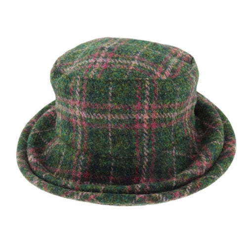 Innes & Cromb Scotland 100% Wool Tweed Bucket Hat Vintage Plaid Cloche Cap Vintage L.L. Bean Harris Tweed Bucket Hat Size Large 100  main image 2