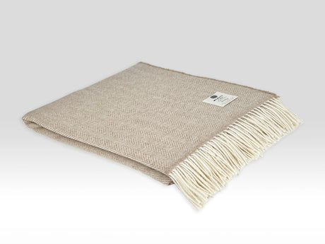 Irish Merino Wool Herringbone Throws