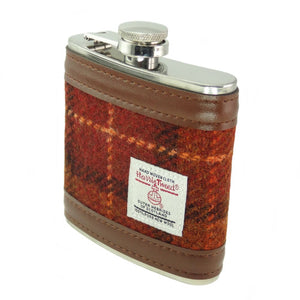 Glen Appin 6oz Harris Tweed Tartan Hip Flask