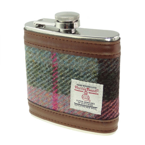 Glen Appin 6oz Harris Tweed Tartan Hip Flask