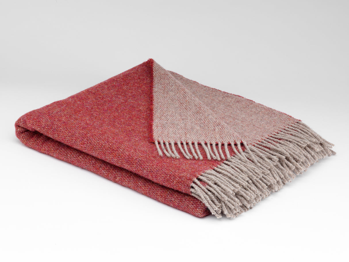 Wine and Biscuits Reversible Merino Wool Throw