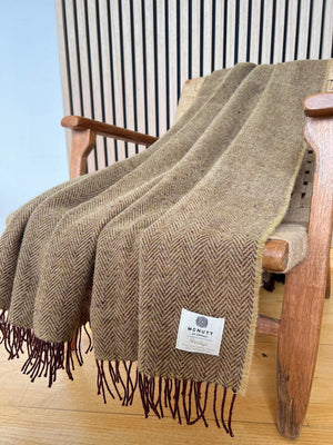 Irish Merino Wool Herringbone Throws