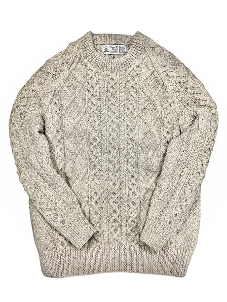 Irish Handknit Crewneck Aran Sweater