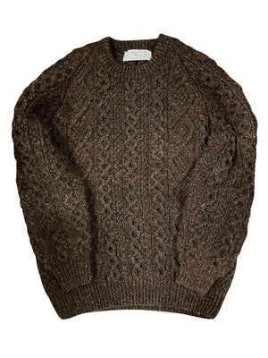 Irish Handknit Crewneck Aran Sweater