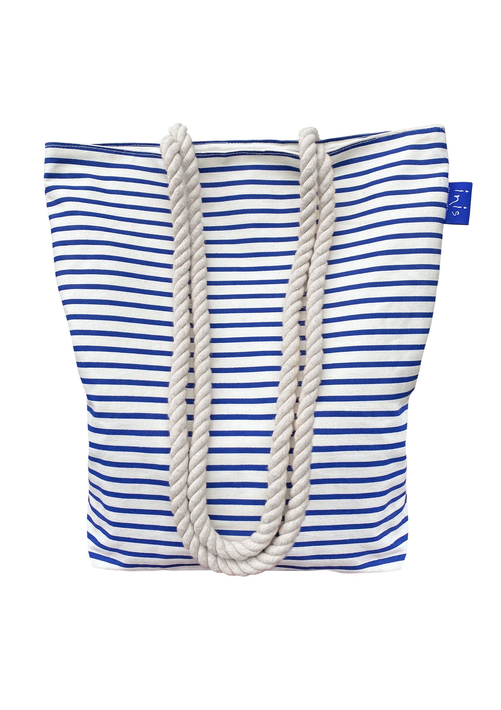 Inis Blue Striped Beach Bag Real Irish