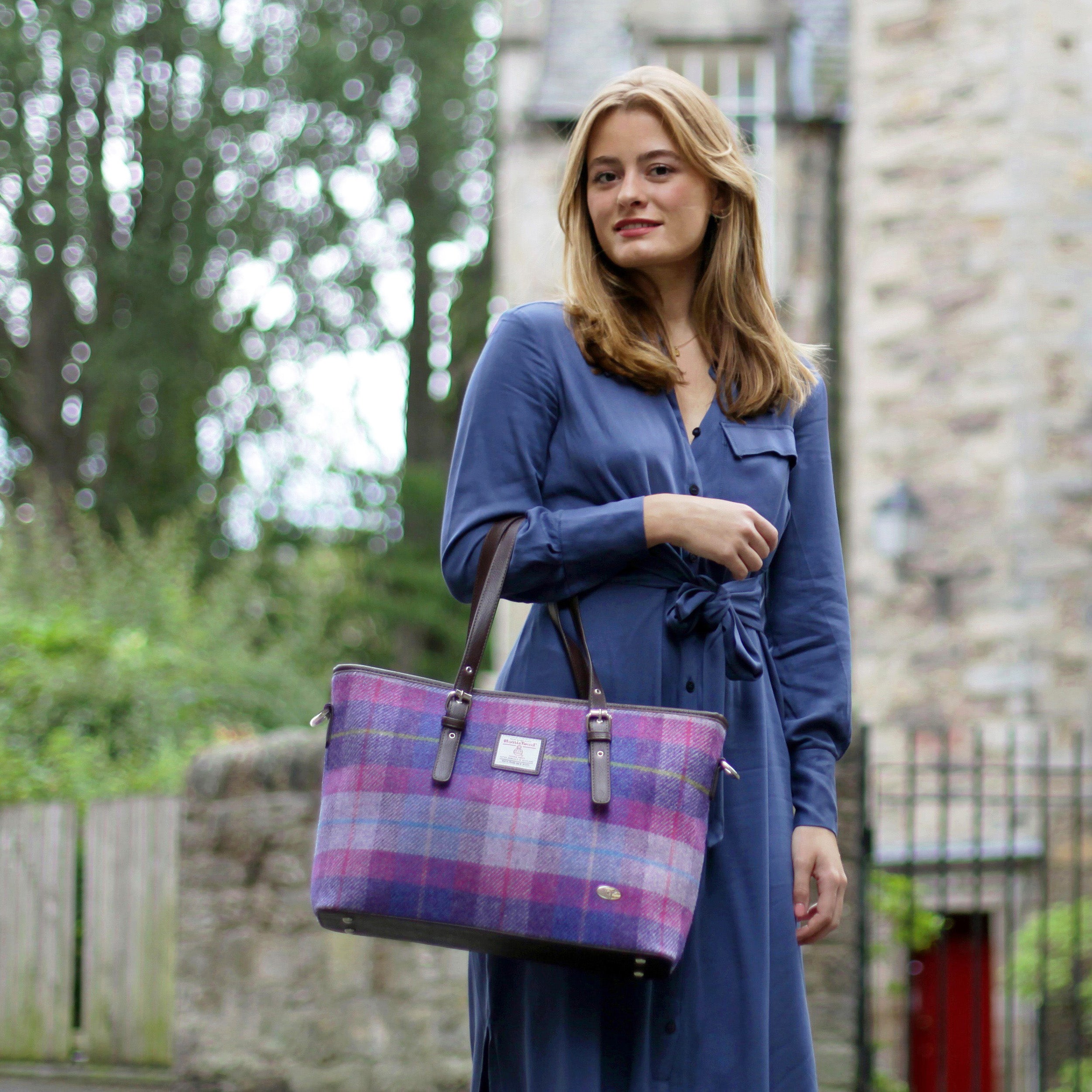 Glen Appin Harris Tweed 'Spey' Large Tote Bag | Real Irish