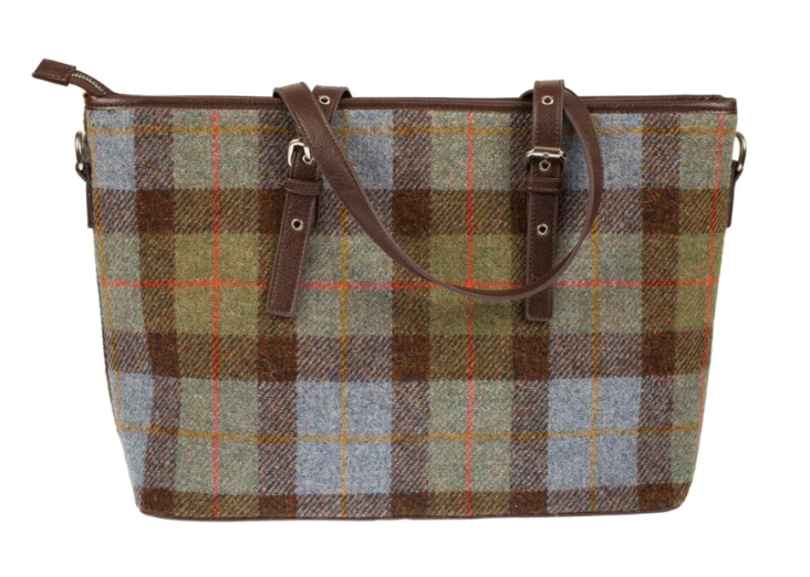 Harris tweed large online tote bag