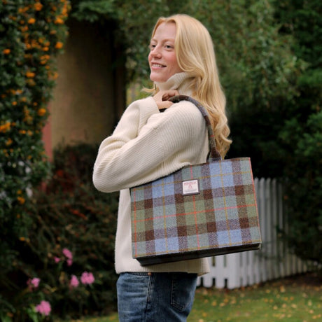 Glen Appin Full Harris Tweed 'Glencoe' Large Tote Bag