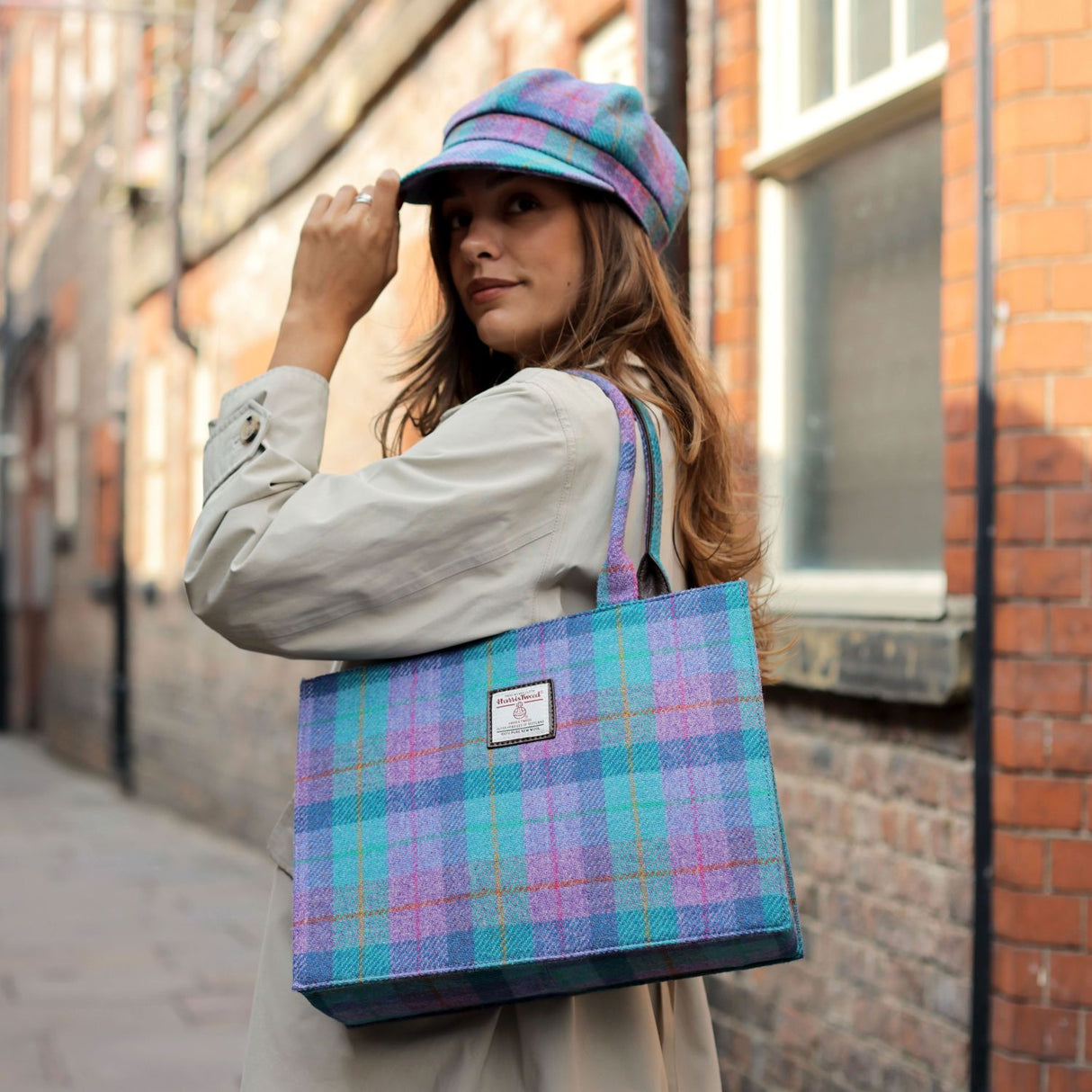 Glen Appin Full Harris Tweed 'Glencoe' Large Tote Bag
