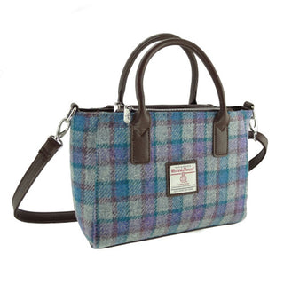 Blue and Purple Check on Grey - Glen Appin