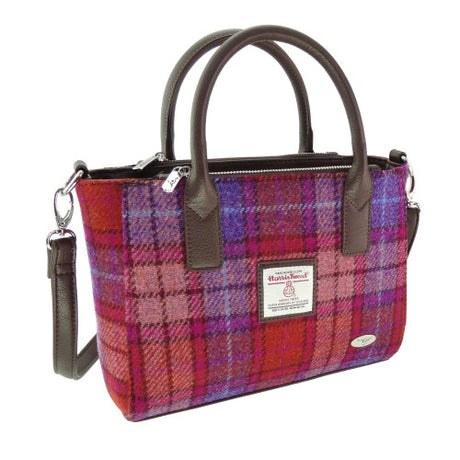 Harris Tweed Small Tote Bag with Shoulder Strap